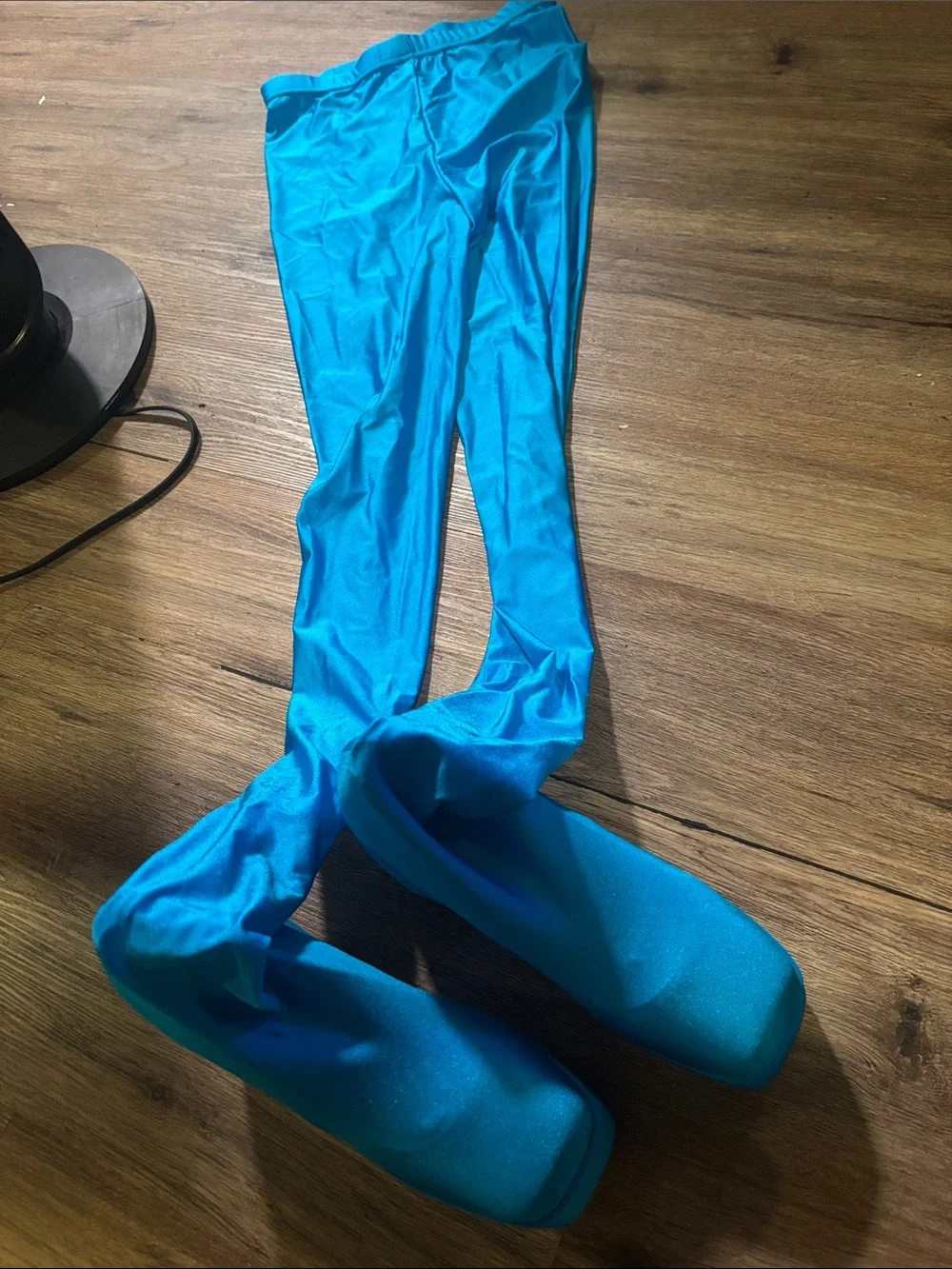 Bright Blue Platform Thigh-High Boots
